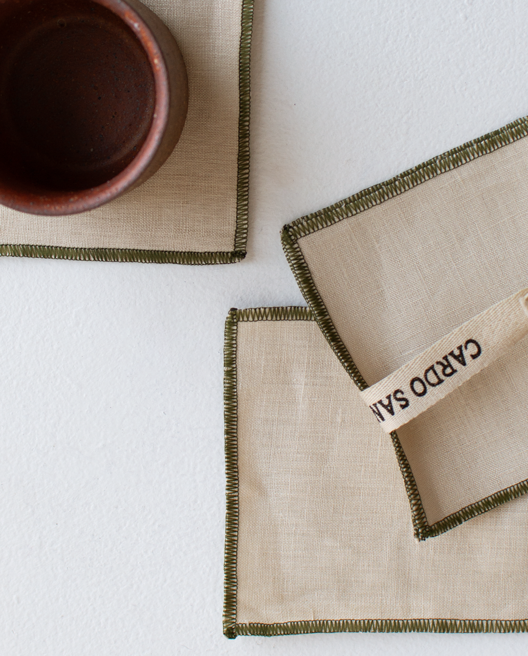 Cardo Santo Portavasos Lino Contraste 12