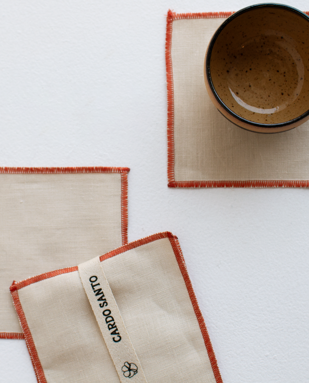 Cardo Santo Portavasos Lino Contraste 12