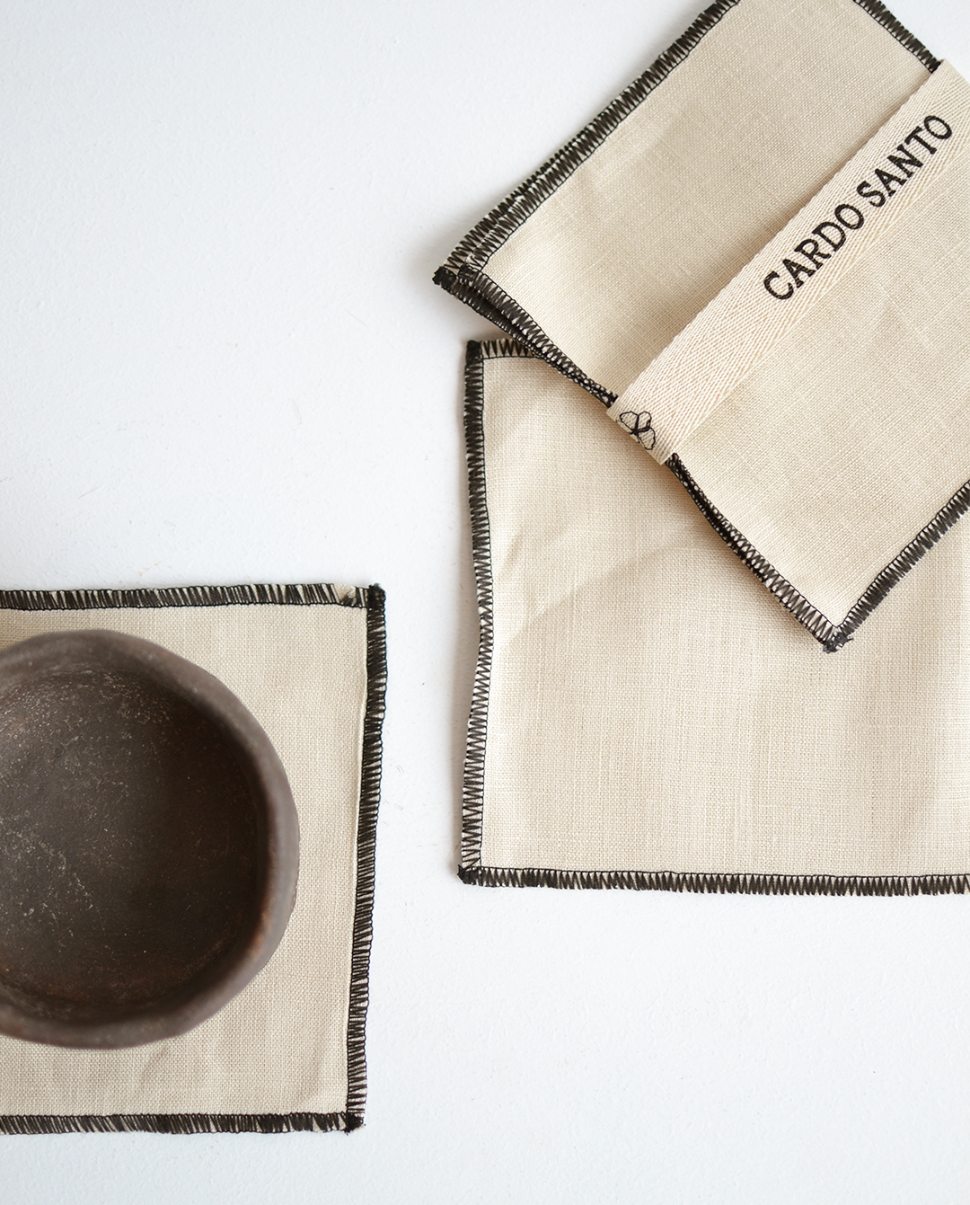 Cardo Santo Portavasos Lino Contraste 12