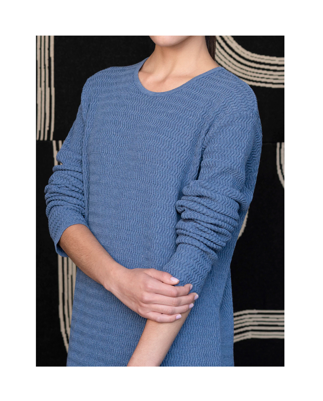 Fábrica de punto Vestido Zigzag