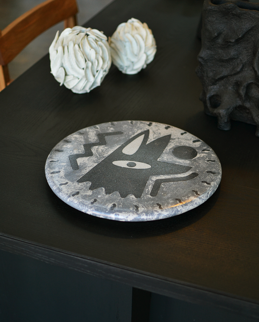 Perro y Arena Plato Giratorio - Lazy Coyote