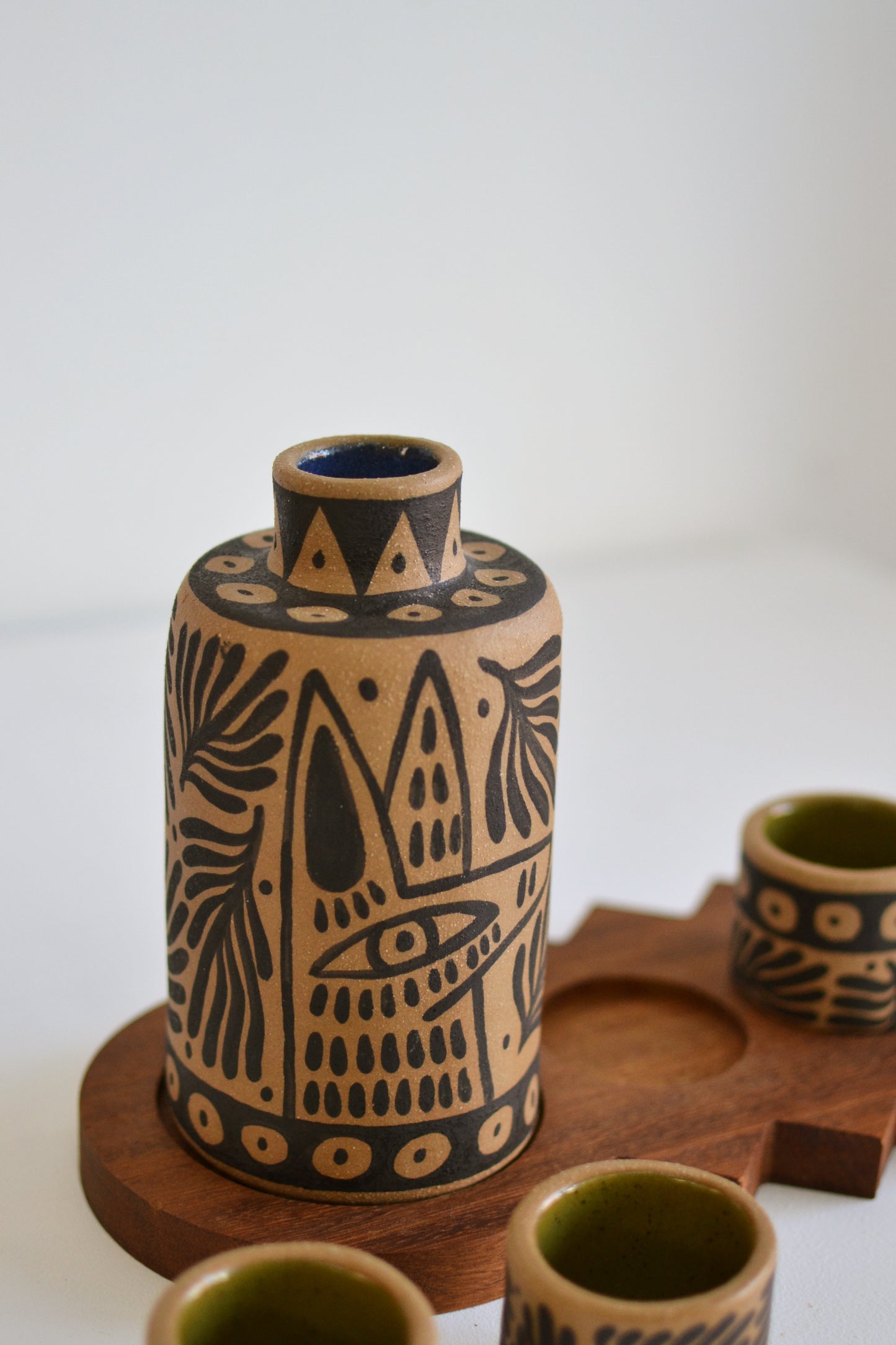 Perro y Arena - Set mezcalero con tabla cactus