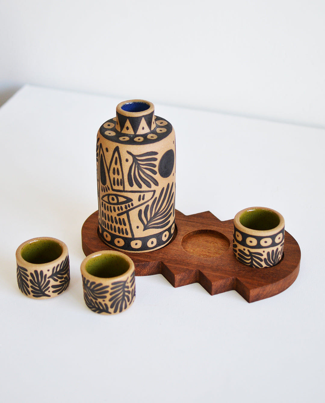 Perro y Arena - Set mezcalero con tabla cactus