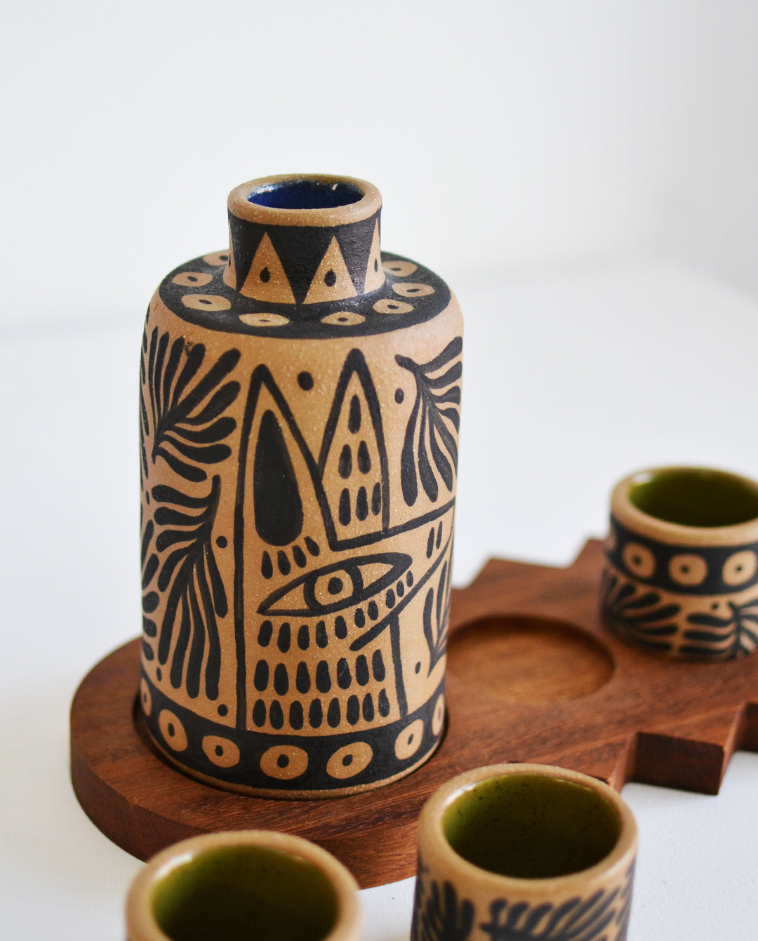 Perro y Arena - Set mezcalero con tabla cactus