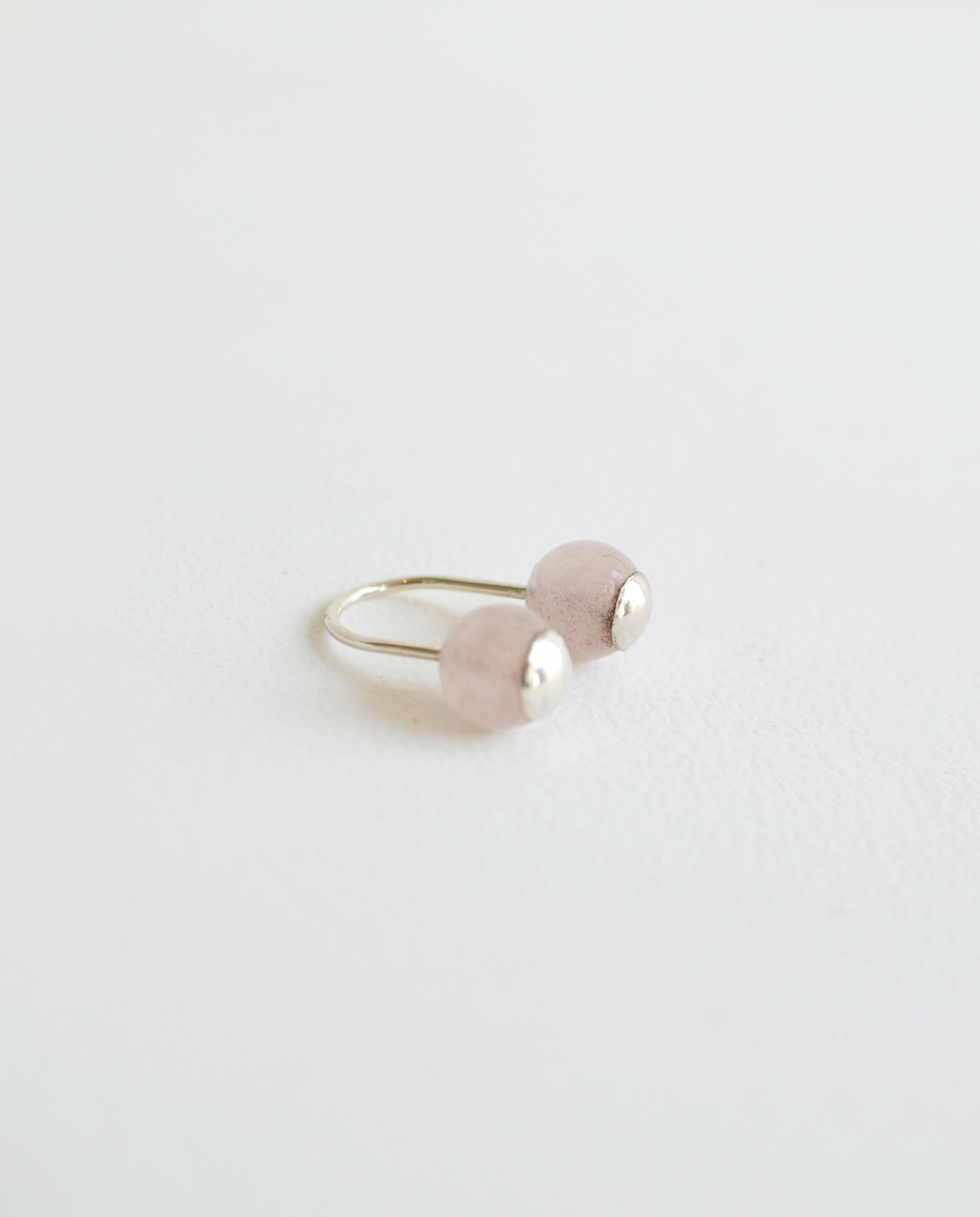 Spica Anillo Cuarzo Rosa Abierto