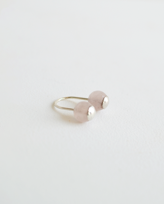 Spica Anillo Cuarzo Rosa Abierto