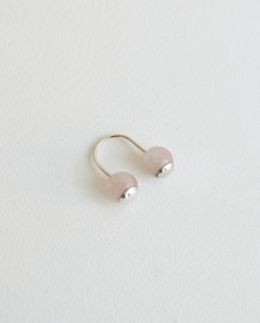 Spica Anillo Cuarzo Rosa Abierto