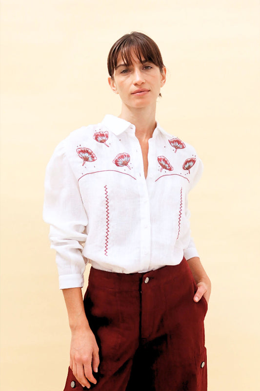 YAKAMPOT BLUSA GIRASOL BLANCO